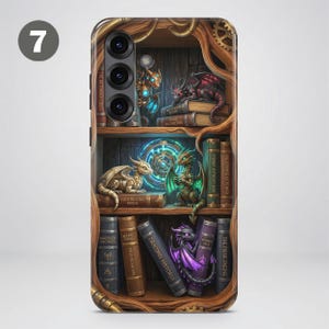 Telefoonhoesje met boekenthema – Fantasy Bookshelf-hoesje voor Samsung S26 Ultra S25 FE S24 S23 A17 A57 iPhone 18 Pro Max 17 16 15 Plus 14 Pixel 11 10A afbeelding 11