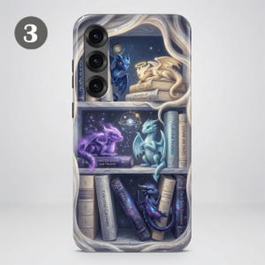 Telefoonhoesje met boekenthema – Fantasy Bookshelf-hoesje voor Samsung S26 Ultra S25 FE S24 S23 A17 A57 iPhone 18 Pro Max 17 16 15 Plus 14 Pixel 11 10A afbeelding 7