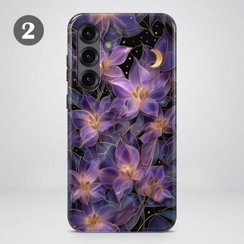 Stained Glass Floral Phone Case – Flower Art Cover for Samsung S26 Ultra S25 S24 FE S23 A17 iPhone 17 Pro Max 16 15 Plus 14 13 Pixel 10 9A image 6