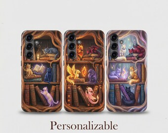 Telefoonhoesje met boekenthema – Fantasy-boekenplankhoes voor Samsung S26 Ultra S25 FE S24 S23 A17 A57 iPhone 18 Pro Max 17 16 15 Plus 14 Pixel 11 10A 9A