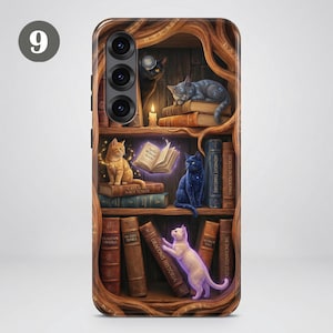 Telefoonhoesje met boekenthema – Fantasy Bookshelf-hoesje voor Samsung S26 Ultra S25 FE S24 S23 A17 A57 iPhone 18 Pro Max 17 16 15 Plus 14 Pixel 11 10A afbeelding 13