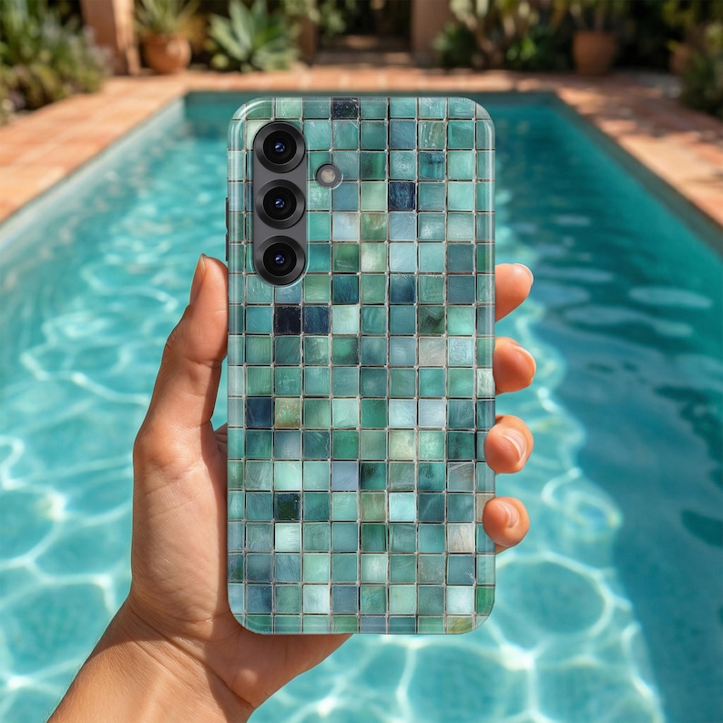 Glass Mosaic Tile Phone Case for Samsung S26 Ultra S25 S24 FE S23 Plus ...