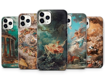 Renaissance telefoonhoesje schilderij cover geschikt voor iPhone 15 14 13 12 11 Pro Max 6 7 8 plus Samsung S24 S23 S22 S21 S20 FE Ultra A14 A15 A25 A54