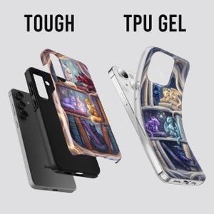 Telefoonhoesje met boekenthema – Fantasy Bookshelf-hoesje voor Samsung S26 Ultra S25 FE S24 S23 A17 A57 iPhone 18 Pro Max 17 16 15 Plus 14 Pixel 11 10A afbeelding 2
