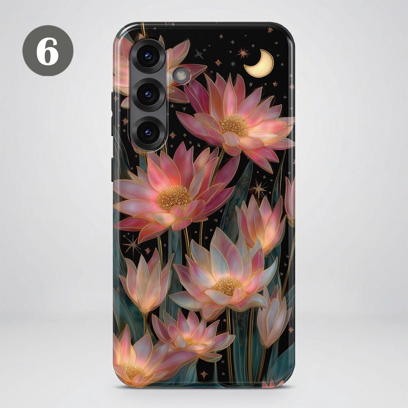 Stained Glass Floral Phone Case – Flower Art Cover for Samsung S26 Ultra S25 S24 FE S23 A17 iPhone 17 Pro Max 16 15 Plus 14 13 Pixel 10 9A image 10