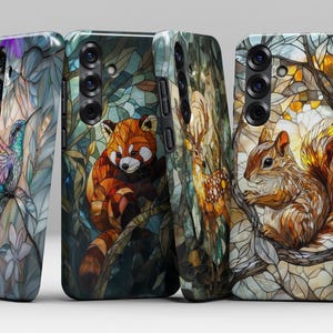 Stained Glass Animal Phone Case – Mosaic Art Cover for Samsung S26 Ultra S25 S24 FE A56 A17 iPhone 17 Pro Max 16 15 Plus 14 13 Pixel 10 9A image 17