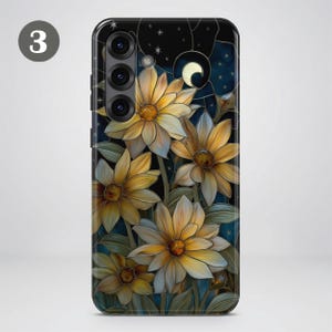 Stained Glass Floral Phone Case – Flower Art Cover for Samsung S26 Ultra S25 S24 FE S23 A17 iPhone 17 Pro Max 16 15 Plus 14 13 Pixel 10 9A image 7