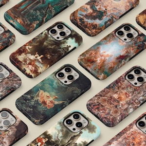 Coque de téléphone baroque Renaissace Art Cover pour iPhone 16 15 14 13 12 11 Pro Max Mini Samsung S25 Ultra S24 FE S23 Plus S22 S21 S20 A16 Pixel 9A