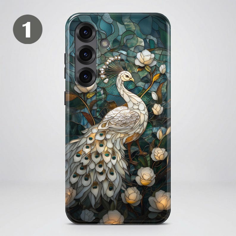 Stained Glass Animal Phone Case – Winter Art Cover for Samsung S26 Ultra S25 S24 FE S23 A17 iPhone 17 Pro Max 16 15 Plus 14 13 Pixel 10 9A image 5
