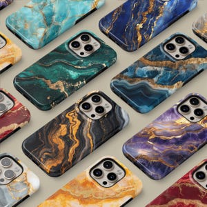 Marbre avec coque de téléphone dorée Luxyry Cover pour iPhone 16 15 14 13 12 11 Pro Max Mini Samsung S25 Ultra S24 FE S23 Plus S22 S21 A16 Pixel 8 9A