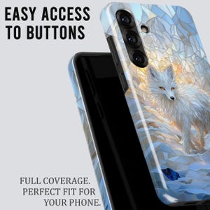 Stained Glass Animal Phone Case – Winter Art Cover for Samsung S26 Ultra S25 S24 FE S23 A17 iPhone 17 Pro Max 16 15 Plus 14 13 Pixel 10 9A image 15