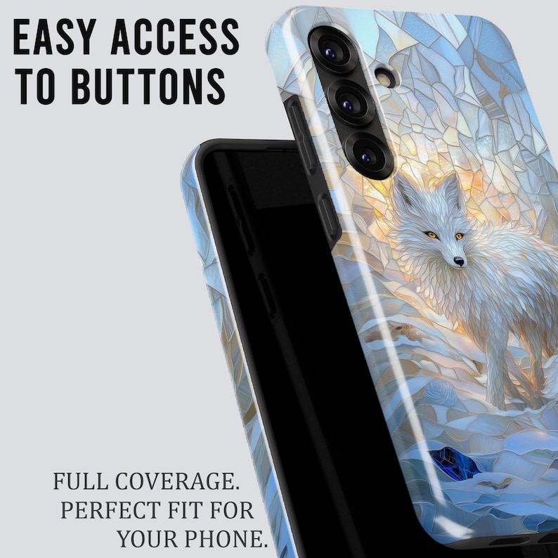 Stained Glass Animal Phone Case – Winter Art Cover for Samsung S26 Ultra S25 S24 FE S23 A17 iPhone 17 Pro Max 16 15 Plus 14 13 Pixel 10 9A image 15