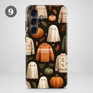 Spooky Fall Phone Case – Cute Pumpkin & Ghost Cover for Samsung S26 Ultra S25 S24 FE S23 Plus A17 iPhone 17 Pro Max 16 15 14 13 Pixel 10 9A image 13