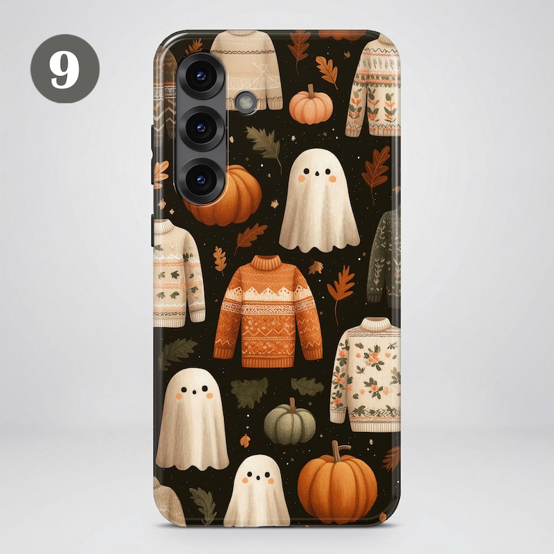 Spooky Fall Phone Case – Cute Pumpkin & Ghost Cover for Samsung S26 Ultra S25 S24 FE S23 Plus A17 iPhone 17 Pro Max 16 15 14 13 Pixel 10 9A image 13