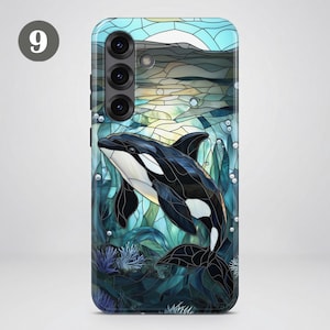 Stained Glass Animal Phone Case – Winter Art Cover for Samsung S26 Ultra S25 S24 FE S23 A17 iPhone 17 Pro Max 16 15 Plus 14 13 Pixel 10 9A image 13