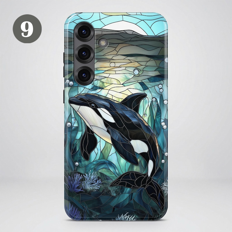 Stained Glass Animal Phone Case – Winter Art Cover for Samsung S26 Ultra S25 S24 FE S23 A17 iPhone 17 Pro Max 16 15 Plus 14 13 Pixel 10 9A image 13