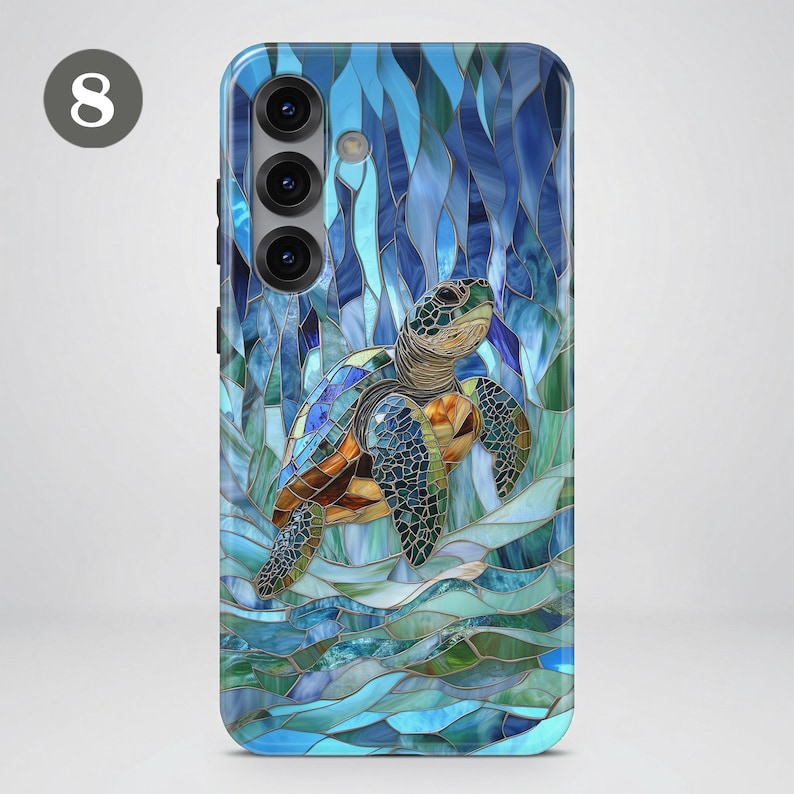 Stained Glass Animal Phone Case – Mosaic Art Cover for Samsung S26 Ultra S25 S24 FE A56 A17 iPhone 17 Pro Max 16 15 Plus 14 13 Pixel 10 9A image 12