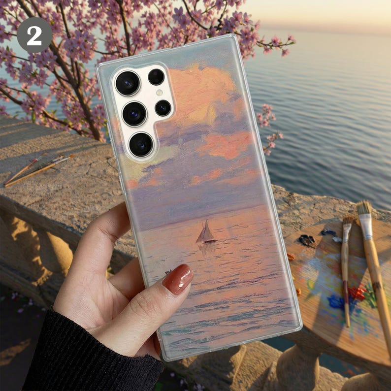 Painting Phone Case – Aesthetic Art Cover for Samsung S26 Ultra S25 FE S24 Plus S23 A17 iPhone 18 Pro Max 17 16 15 14 13 12 11 Pixel 11 10A 2