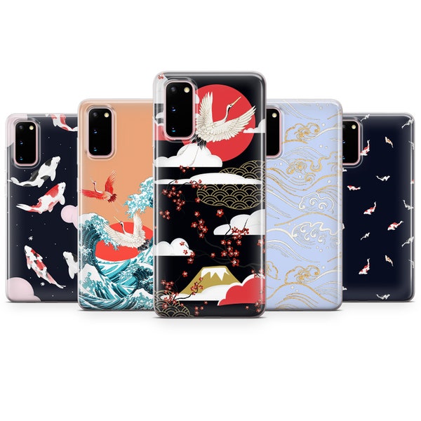 Coque japonaise Kanagawa Wave Cover pour Samsung S24 S23 S22 S21 S20 FE Plus Ultra S10 Samsung A13 A14 A15 A23 A25 A34 A51 A52 A53 A54