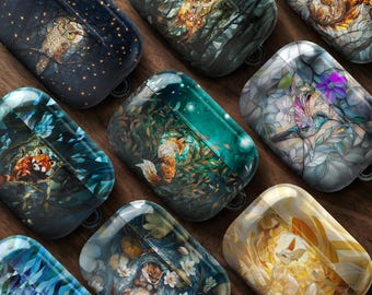 Stained Glass Animal Airpod Case – Colorful Art Cover for Airpods Pro 4 3 2 1 Samsung Galaxy Buds Pro 2 FE Live Plus Google Pixel Buds Pro 2