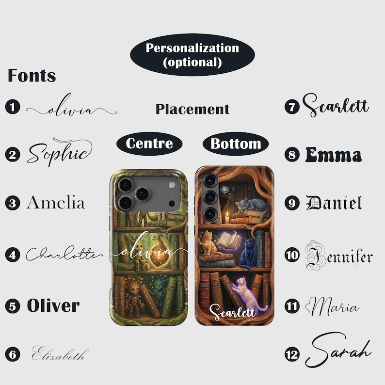Telefoonhoesje met boekenthema – Fantasy Bookshelf-hoesje voor Samsung S26 Ultra S25 FE S24 S23 A17 A57 iPhone 18 Pro Max 17 16 15 Plus 14 Pixel 11 10A afbeelding 4