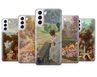 Floral Painting Phone Case Flower Art Cover for Samsung S26 Ultra S25 FE S24 Plus S23 A57 A56 A17 A16 iPhone 17 16 15 14 13 12 Pixel 10 9A