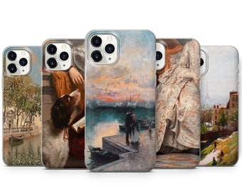 Bemalung Handyhülle Famous Art Cover passend für iPhone 15 14 13 12 11 Pro Max 6 7 8 Plus Samsung S24 S23 S22 S21 S20 FE Ultra A14 A15 A25 A54