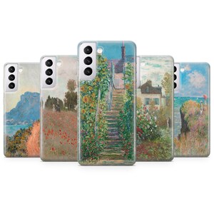 Custodia per telefono Claude Monet con dipinto per Samsung S25 S24 FE S23 Ultra S22 Plus S21 S20 Note 20 A15 A16 A21 A26 A33 A36 A52 A53 A54 A55 A56