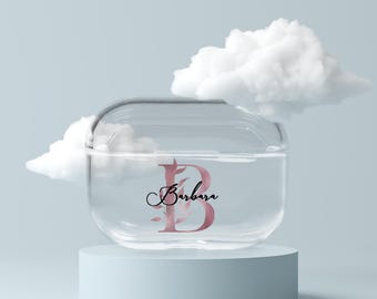 Personalized Clear Airpods Case Custom Name Cover for Airpods & Buds