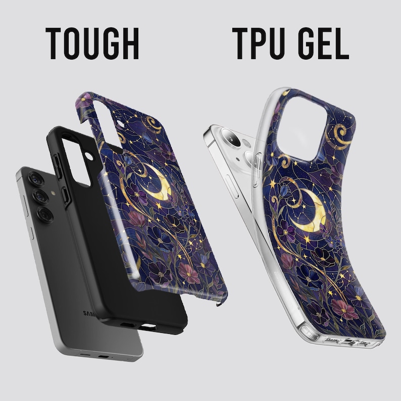Celestial Floral Phone Case – Wildflower Stained Glass Cover for iPhone 17 Pro Max 16 15 14 13 Samsung S26 Ultra S25 S24 FE S23 Pixel 10 9A image 2