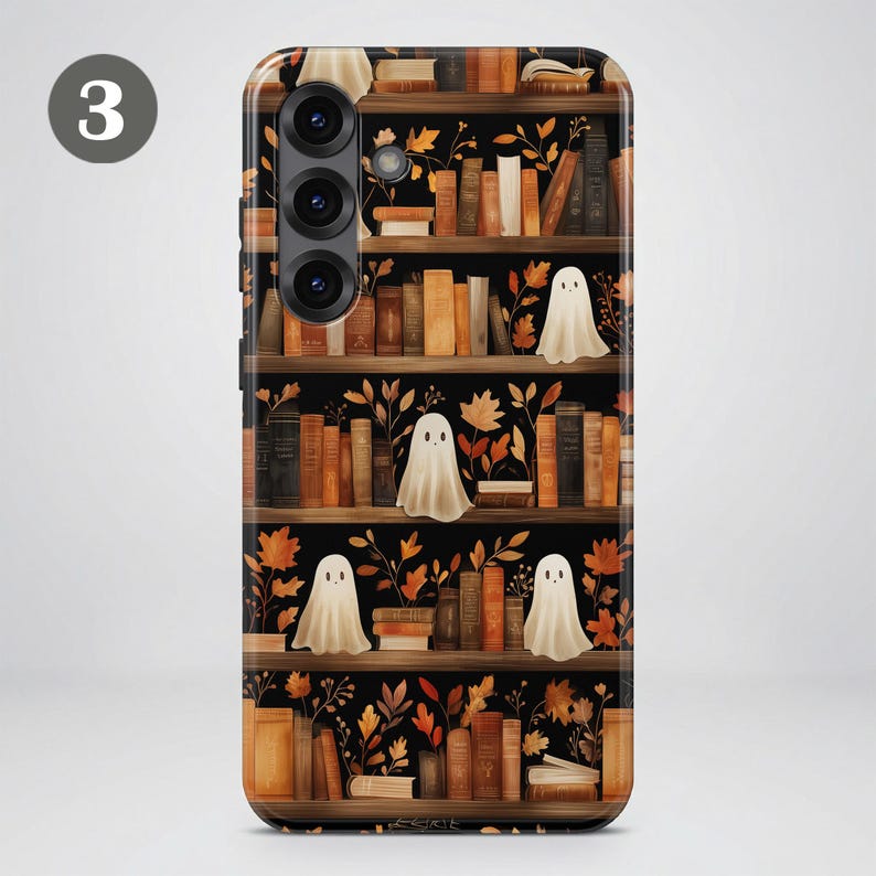 Spooky Fall Phone Case – Cute Pumpkin & Ghost Cover for Samsung S26 Ultra S25 S24 FE S23 Plus A17 iPhone 17 Pro Max 16 15 14 13 Pixel 10 9A image 7