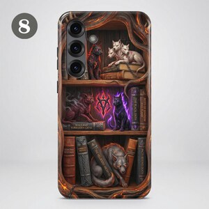 Telefoonhoesje met boekenthema – Fantasy Bookshelf-hoesje voor Samsung S26 Ultra S25 FE S24 S23 A17 A57 iPhone 18 Pro Max 17 16 15 Plus 14 Pixel 11 10A afbeelding 12