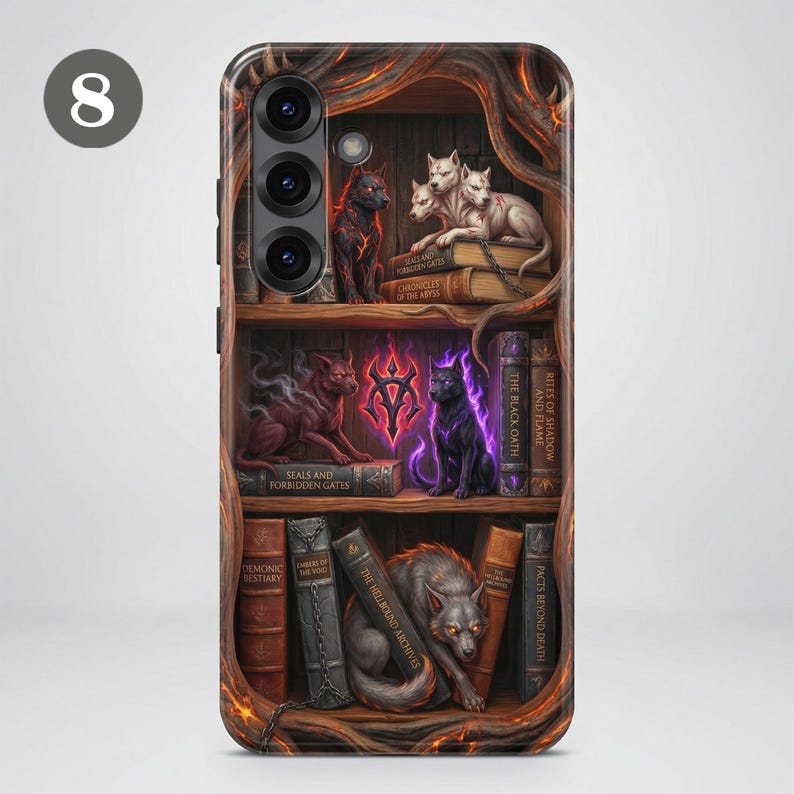 Telefoonhoesje met boekenthema – Fantasy Bookshelf-hoesje voor Samsung S26 Ultra S25 FE S24 S23 A17 A57 iPhone 18 Pro Max 17 16 15 Plus 14 Pixel 11 10A afbeelding 12