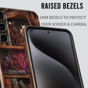 Telefoonhoesje met boekenthema – Fantasy Bookshelf-hoesje voor Samsung S26 Ultra S25 FE S24 S23 A17 A57 iPhone 18 Pro Max 17 16 15 Plus 14 Pixel 11 10A afbeelding 16