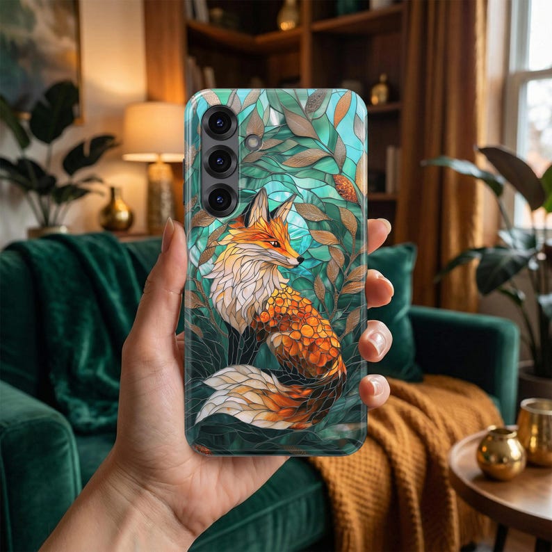 Stained Glass Animal Phone Case – Mosaic Art Cover for Samsung S26 Ultra S25 S24 FE A56 A17 iPhone 17 Pro Max 16 15 Plus 14 13 Pixel 10 9A image 3