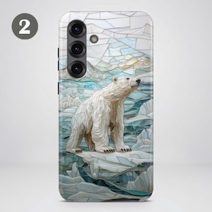 Stained Glass Animal Phone Case – Winter Art Cover for Samsung S26 Ultra S25 S24 FE S23 A17 iPhone 17 Pro Max 16 15 Plus 14 13 Pixel 10 9A image 6