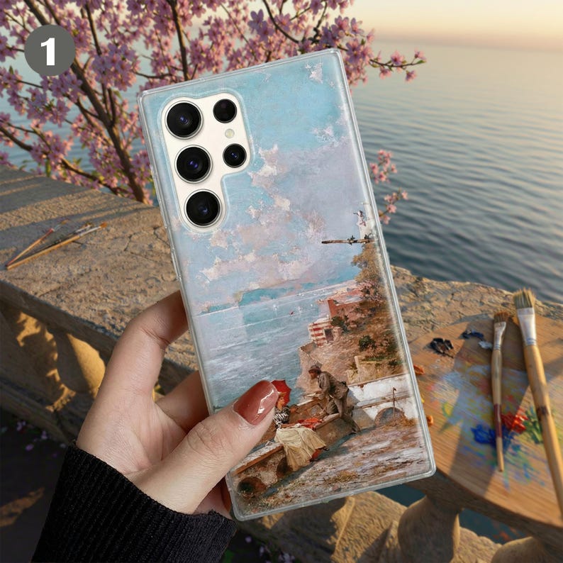 Painting Phone Case – Aesthetic Art Cover for Samsung S26 Ultra S25 FE S24 Plus S23 A17 iPhone 18 Pro Max 17 16 15 14 13 12 11 Pixel 11 10A 1
