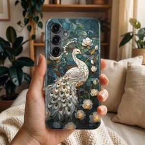 Stained Glass Animal Phone Case – Winter Art Cover for Samsung S26 Ultra S25 S24 FE S23 A17 iPhone 17 Pro Max 16 15 Plus 14 13 Pixel 10 9A image 3