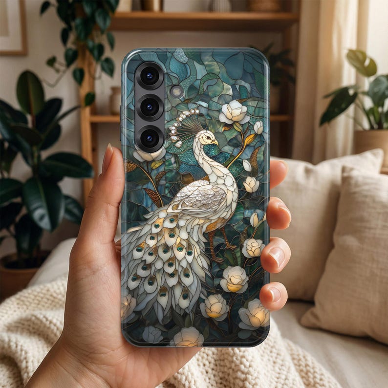 Stained Glass Animal Phone Case – Winter Art Cover for Samsung S26 Ultra S25 S24 FE S23 A17 iPhone 17 Pro Max 16 15 Plus 14 13 Pixel 10 9A image 3