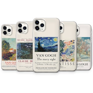 Art Phone Case Van Gogh Claude Monet Cover fit iPhone 15 14 13 12 11 Pro Max 6 7 8 Plus Samsung S24 S23 S22 S21 S20 FE Ultra A14 A15 A25 A54