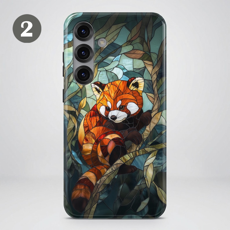 Stained Glass Animal Phone Case – Mosaic Art Cover for Samsung S26 Ultra S25 S24 FE A56 A17 iPhone 17 Pro Max 16 15 Plus 14 13 Pixel 10 9A image 6