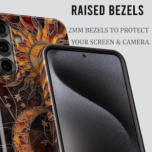 Celestial Stained Glass Phone Case – Sun Moon Art Cover for Samsung S26 Ultra S25 S24 FE S23 A17 iPhone 17 Pro Max 16 15 Plus 14 Pixel 10 9A image 16