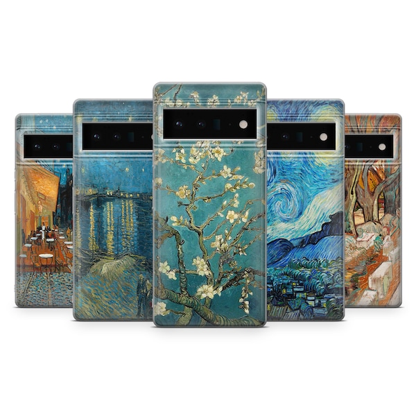 Vincent Van Gogh Coque de téléphone emblématique pour Pixel 8 8A 7 7A 6A 6 Pro OnePlus 11 10 9 Nord Realme 10 Vivo V27 Y16 Y56 Redmi Note 12