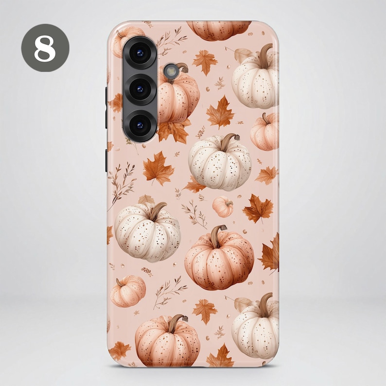 Spooky Fall Phone Case – Cute Pumpkin & Ghost Cover for Samsung S26 Ultra S25 S24 FE S23 Plus A17 iPhone 17 Pro Max 16 15 14 13 Pixel 10 9A image 12