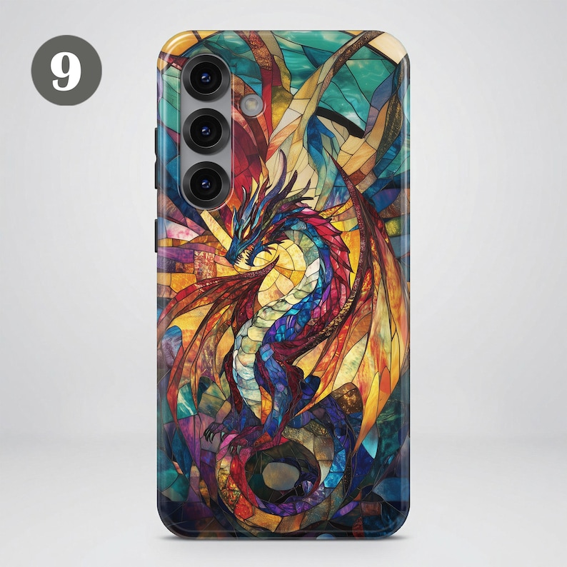 Stained Glass Animal Phone Case – Mosaic Art Cover for Samsung S26 Ultra S25 S24 FE A56 A17 iPhone 17 Pro Max 16 15 Plus 14 13 Pixel 10 9A image 13