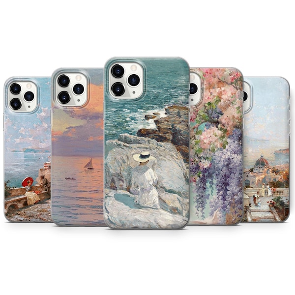 Peinture Coque de téléphone célèbre pour iPhone 15 14 13 12 11 Pro Max 6 7 8 Plus Samsung S24 S23 S22 S21 S20 FE Ultra A14 A15 A25 A54