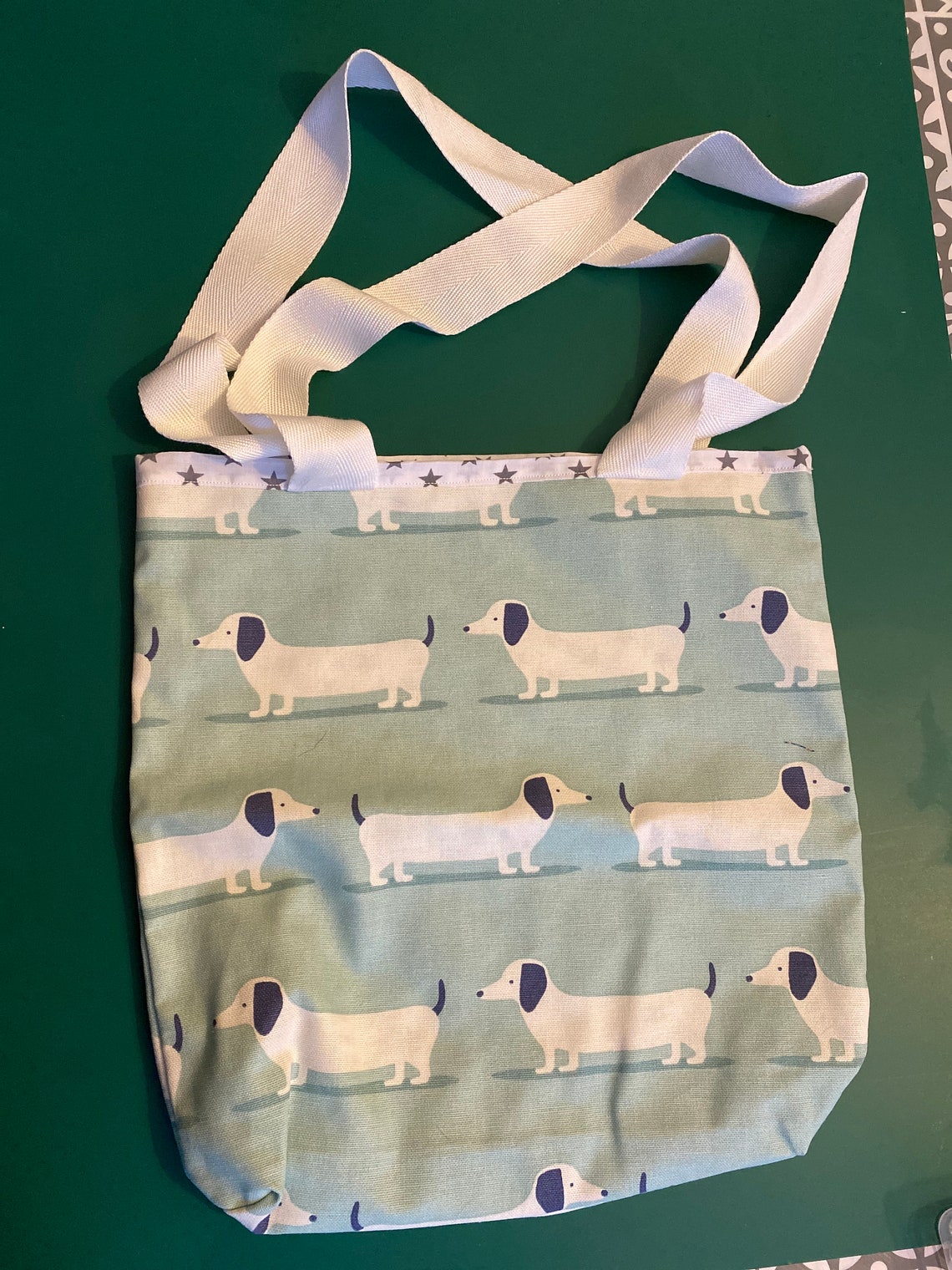 Hand made Sausage dog Dachshund lined tote bag Etsy