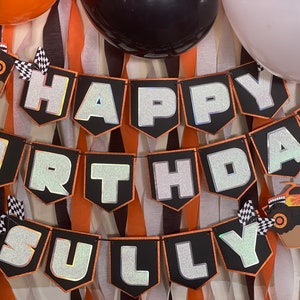 Monster Jam Birthday Banner | Monster Truck Party Garland | Custom Name Banner | Grave Digger Party Decorations