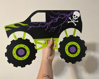 Monstertruck Party Decor Große Ausschnitte Hintergrund