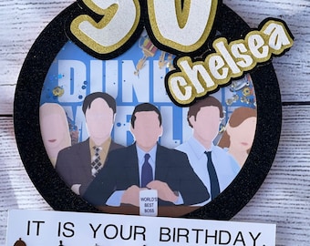 The Office Birthday Cake Topper | Dunder Mifflin Party Decor